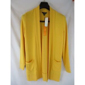 MIX by 41 Hawthorn Stitch Fix Yellow Open Front Shawl Collar Cardigan Small NEW